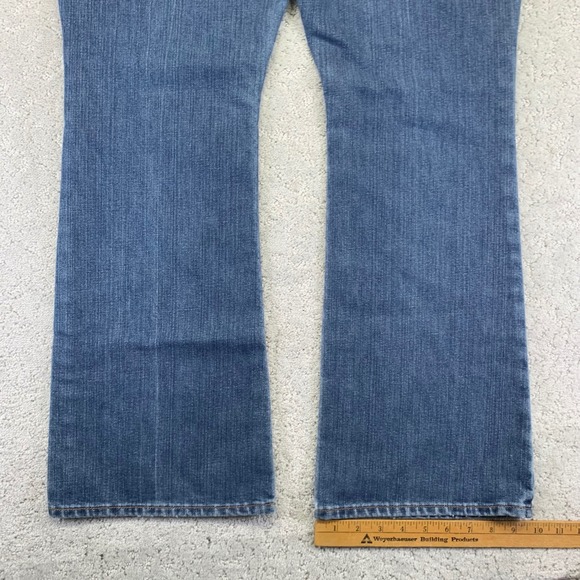 GAP Curvy Boot Cut Womens Jeans Size 12 Blue Denim Stretch Ankle Distressed Y2k - Picture 12 of 13